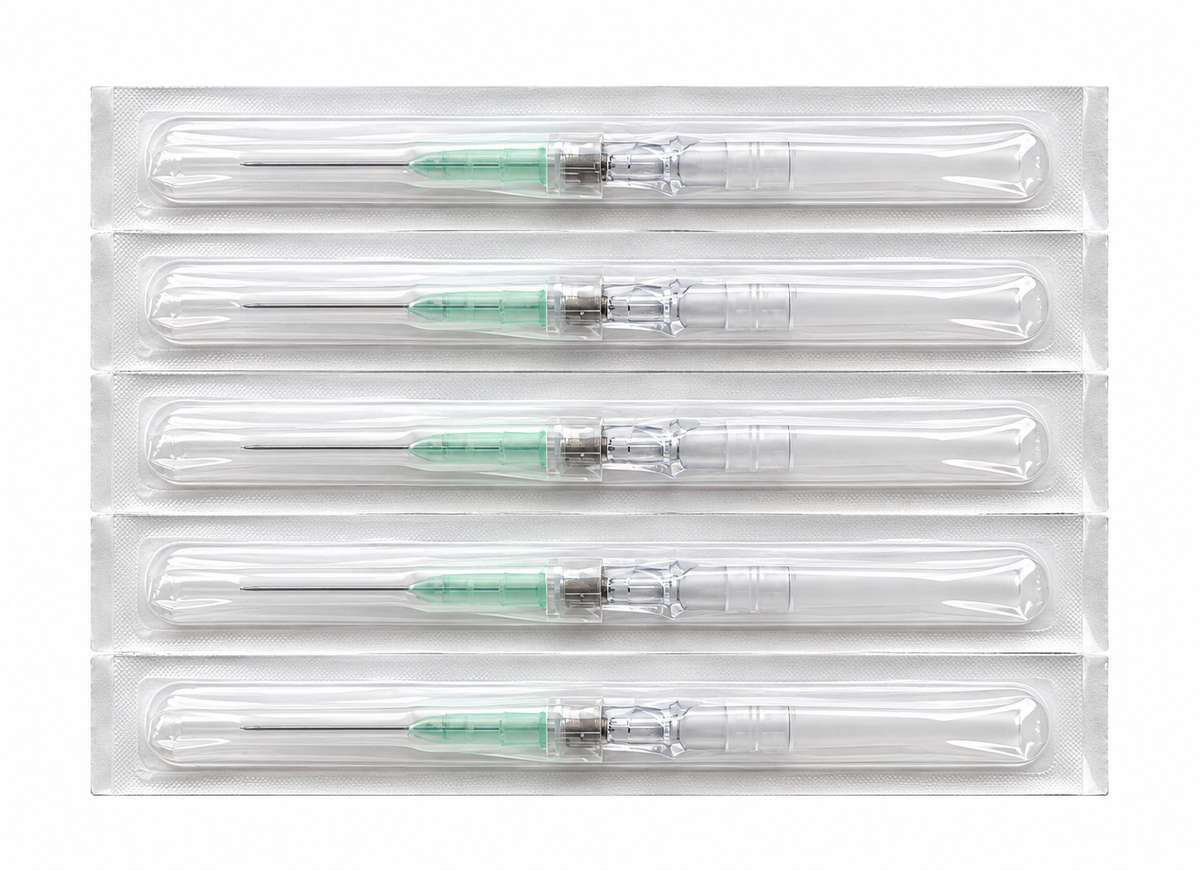 BD shielded IV catheters, 18 GA (green), 5 pack