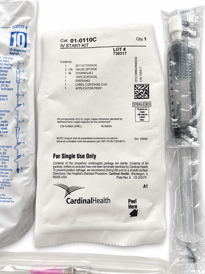 Cardinal Health IV start kit in its sealed package