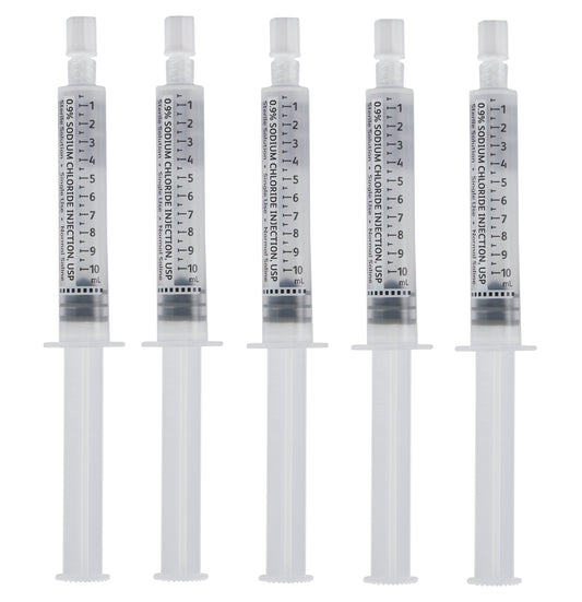 Pre-Filled Normal Saline Flush Syringe, 10mL - 5 Pack