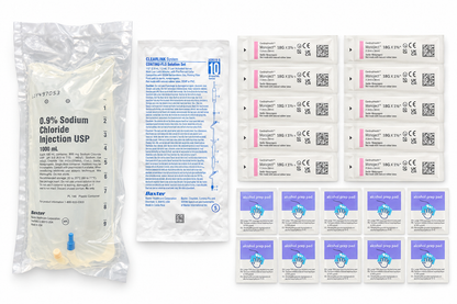 Complete SubQ Fluid Kit with Tubing and Needles, Saline or Lactated Ringer's, 500 or 1000 mL